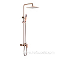 Luxury Exposed Chrome Plated Head Shower Set